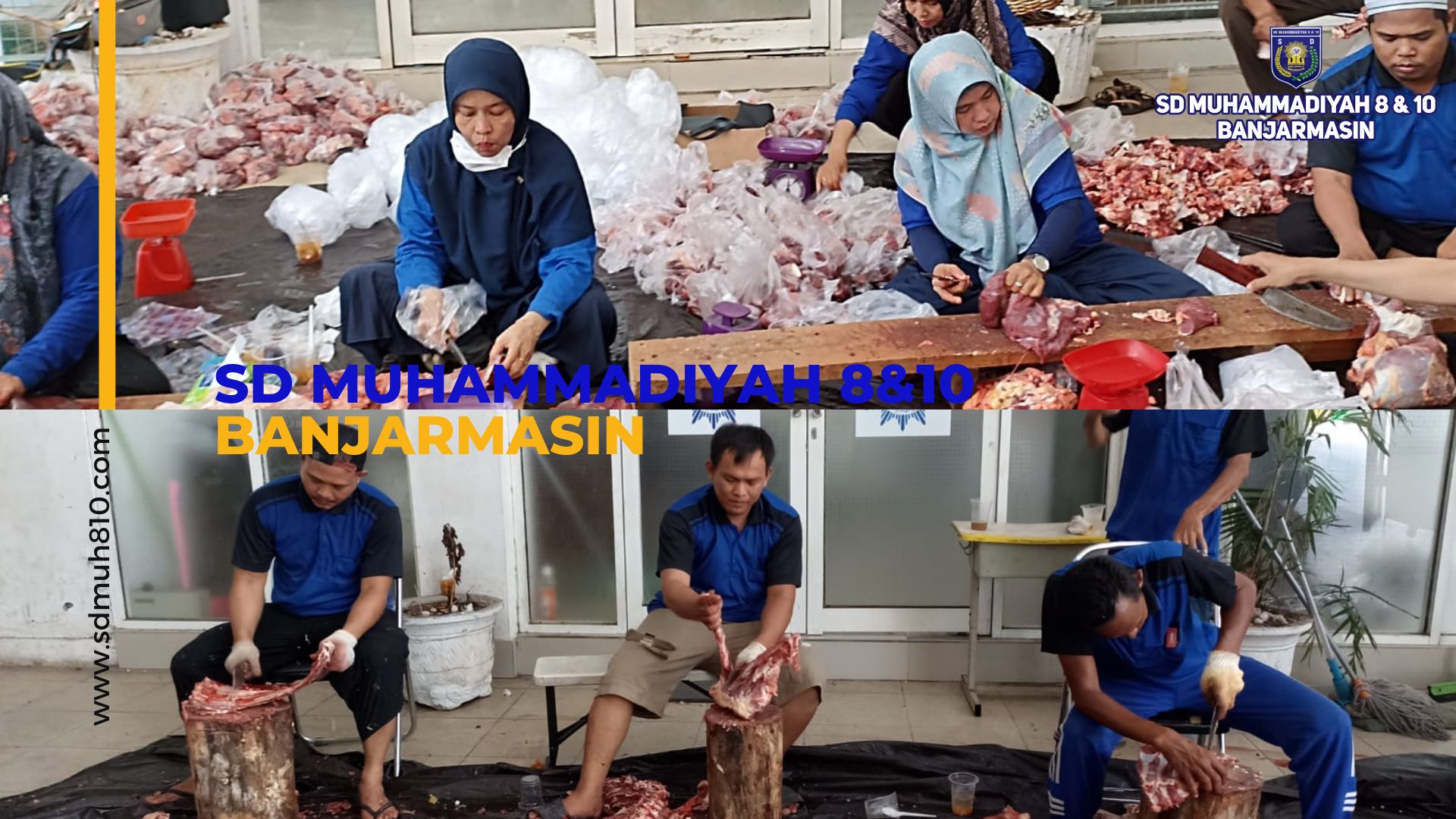 Read more about the article Pelaksanaan Qurban Idul Adha 1445 H oleh SD Muhammadiyah 8 & 10 Banjarmasin: 7 Ekor Sapi Disembelih